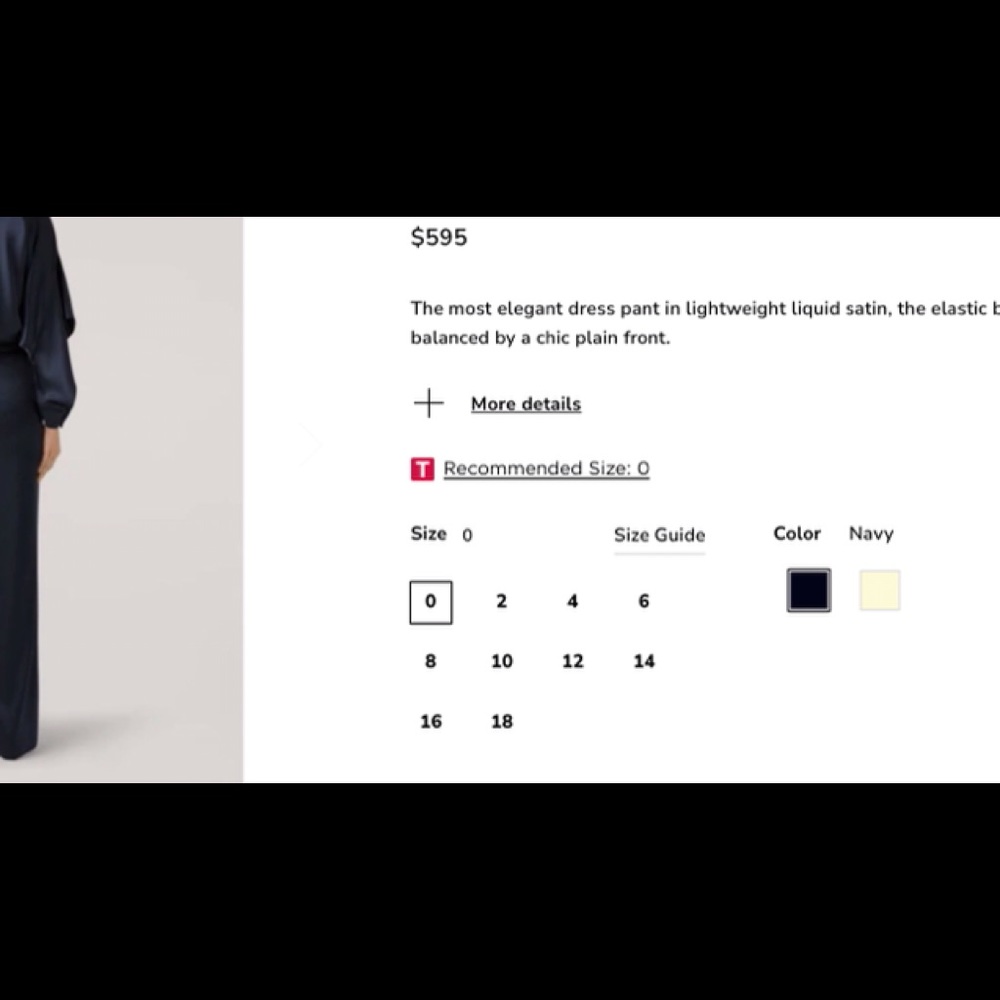 St. John Wide Leg Satin Pants Size: 4